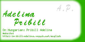 adelina pribill business card